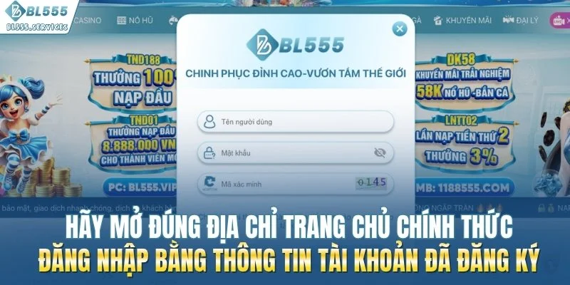 Hãy mở đúng địa chỉ trang chủ chính thức