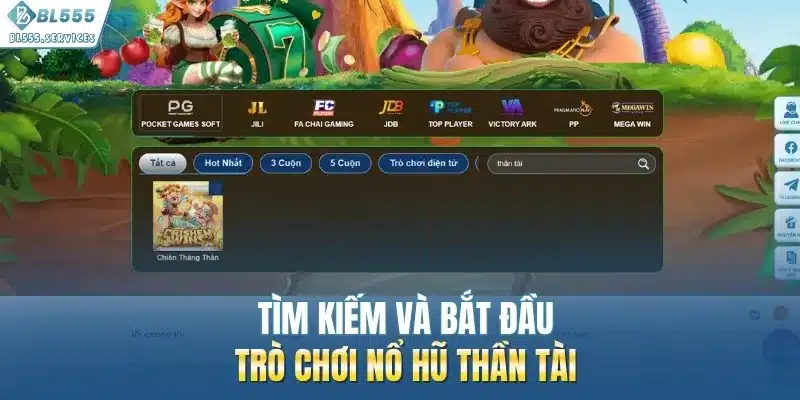 Tìm kiếm và bắt đầu trò chơi nổ hũ thần tài 